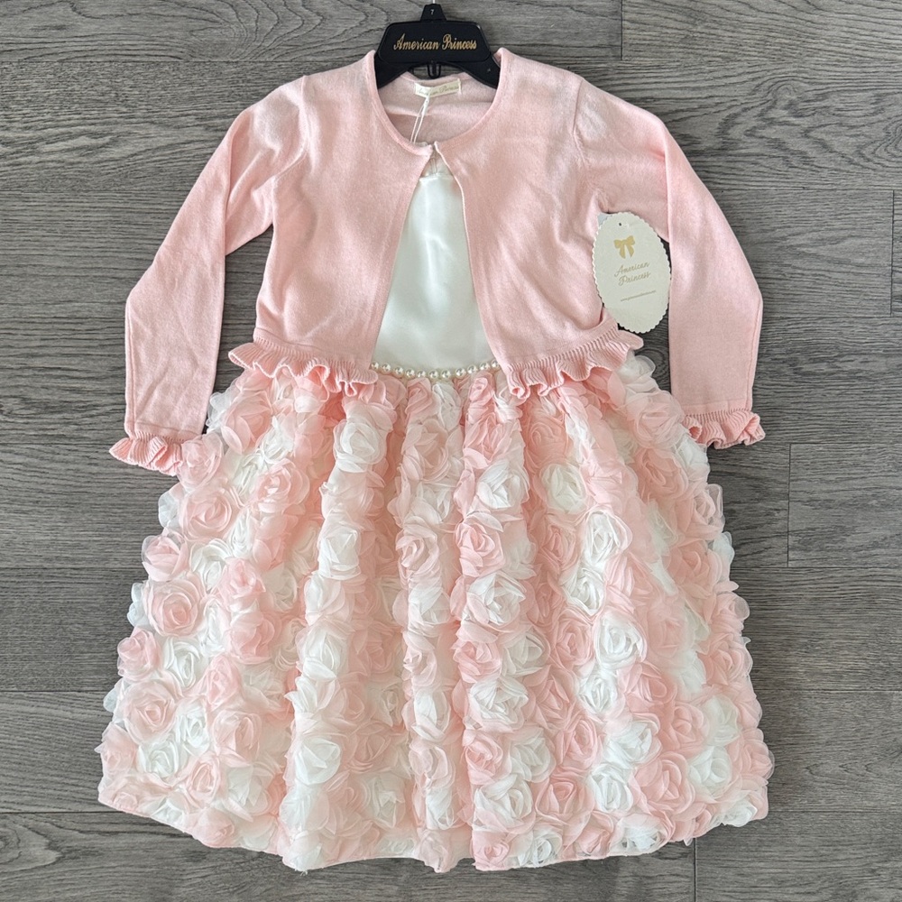 🌼AMERICAN PRINCESS🌼 Pink and White Floral Dress